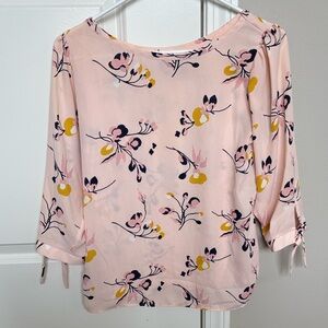 LOFT Pink Floral Blouse
